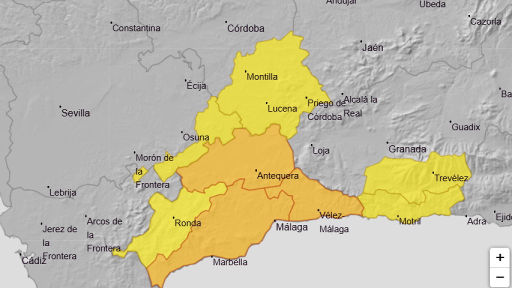 La Aemet activa el aviso amarillo por lluvias en la Sierra Sur de Sevilla