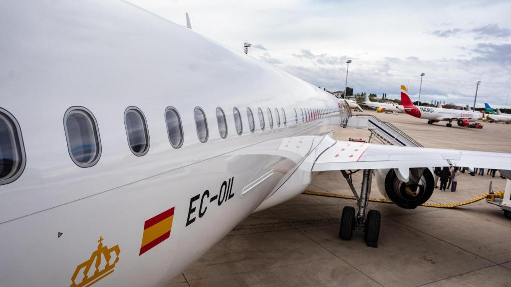 Exterior del avión de Iberia A321XLR.