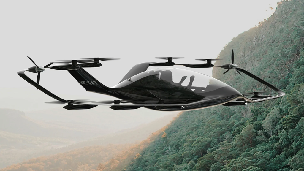 Un concepto de eVTOL.