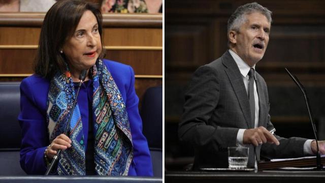 La ministra de Defensa, Margarita Robles, y el de Interior, Fernando Grande-Marlaska.