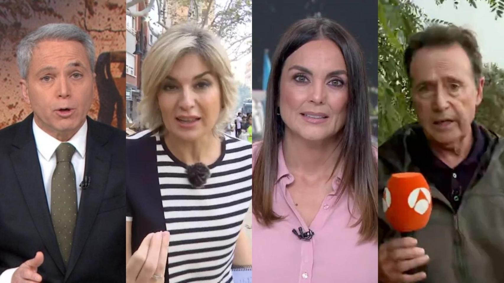 Vicente Vallés, Sandra Golpe, Mónica Carrillo y Matías Prats en 'Antena 3 Noticias'.