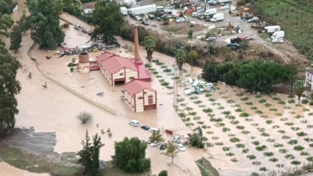 Inundaciones en la localidad malagueña de Álora el pasado 29 de octubre.