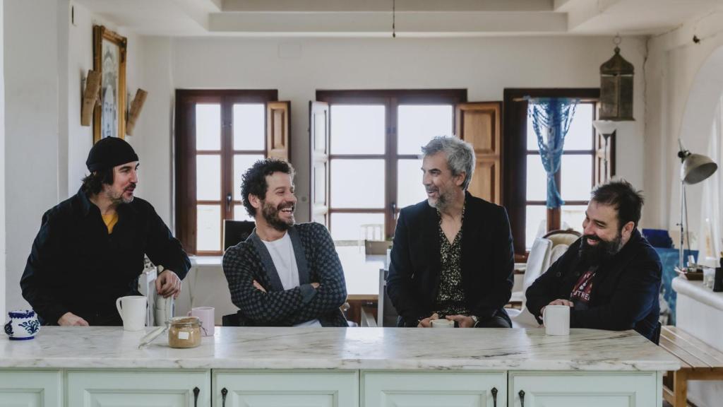 Migue Haro, Juan Alberto Martínez, Nani Castañeda y Andrés López, miembros de Niños Mutantes. Foto: Lucía Rivas