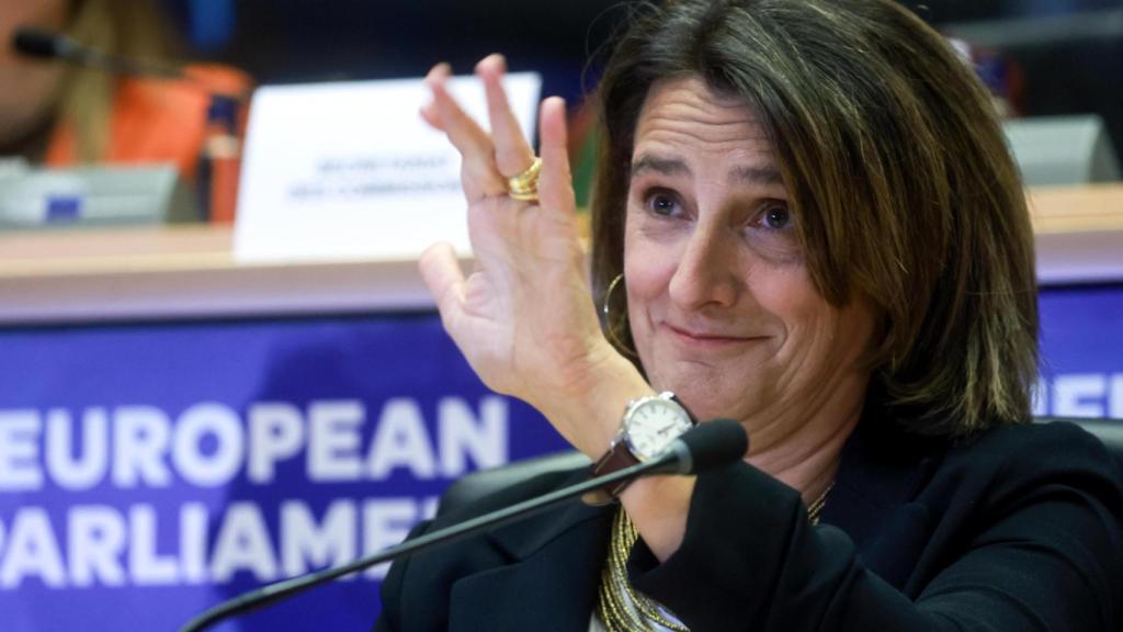 Teresa Ribera, vicepresidenta del Gobierno, en su audiencia para ser comisaria europea, en la Eurocámara.