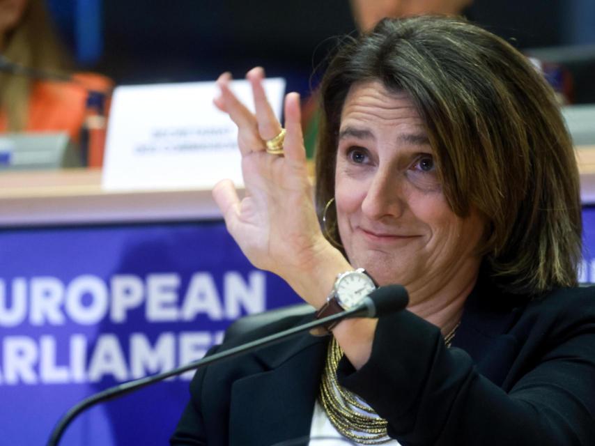 Teresa Ribera, vicepresidenta del Gobierno, en su audiencia para ser comisaria europea, en la Eurocámara.