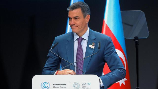 Pedro Sánchez en la COP29.