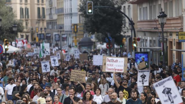 Una concentración por la vivienda en Málaga.