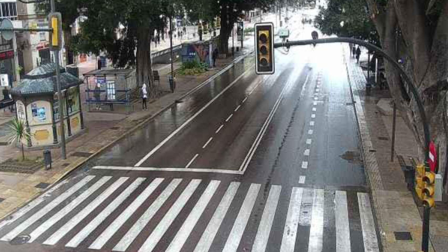 La Alameda, totalmente vacía.