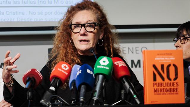 Cristina Fallarás durante la presentación del libro.