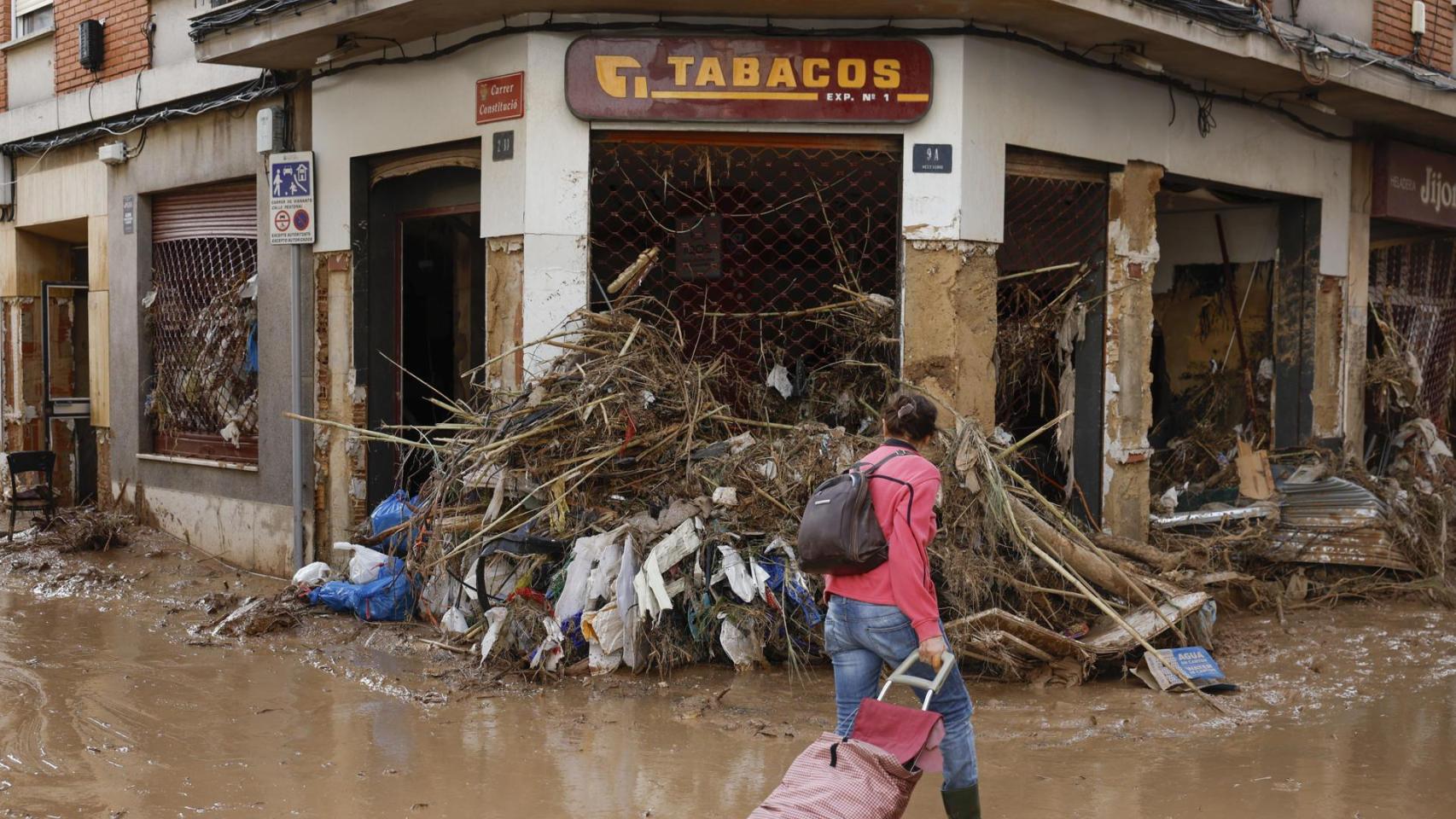 Una de las tiendas afectadas por la DANA