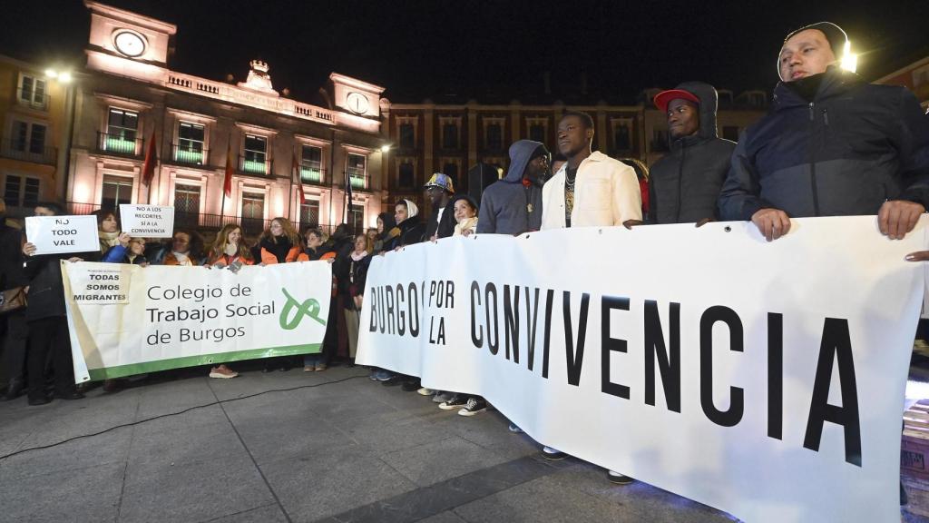 Imagen de la manifestación de este miércoles en Burgos