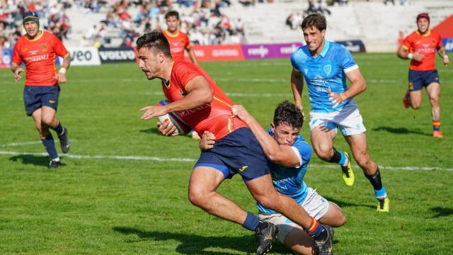 Pablo Alonso 'El Mago' en un partido con la Selección Española de Rugby