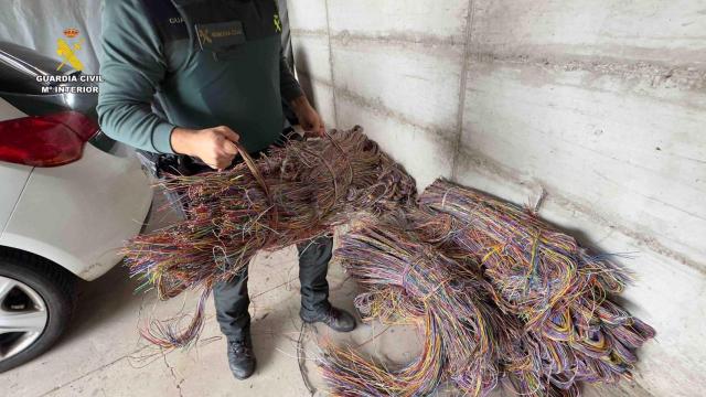 Cobre sustraído por los trabajadores de una empresa de Guadalajara.