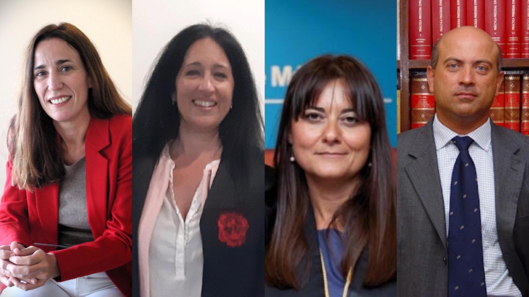 Regina Apalategui, María Nieves Fernández, Flor Carrasco y José Antonio Prados, los cuatro candidatos.