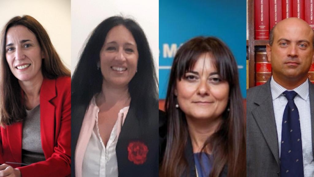 Regina Apalategui, María Nieves Fernández, Flor Carrasco y José Antonio Prados, los cuatro candidatos.