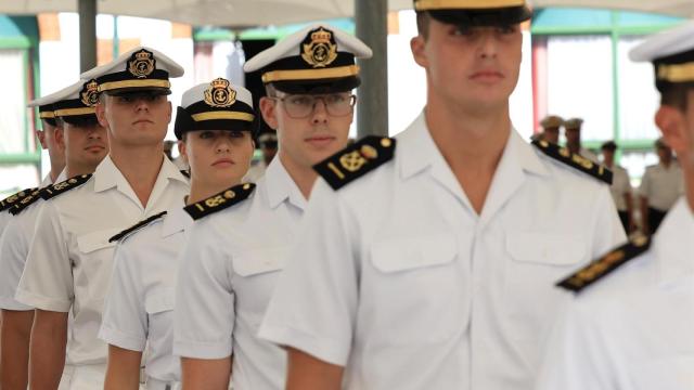 Imagen de archivo de la Princesa Leonor, durante sus primeras actividades en la Escuela Naval de Marín