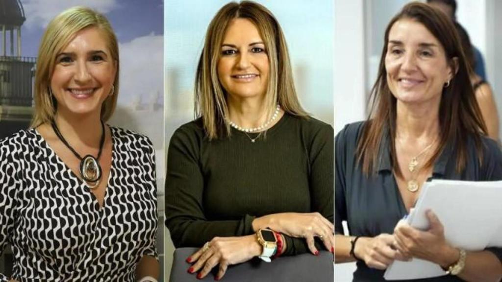 Las conselleras Salomé Pradas (Justicia e Interior), Nuria Montes (Industria y Turismo) y Ruth Merino (Portavoz)