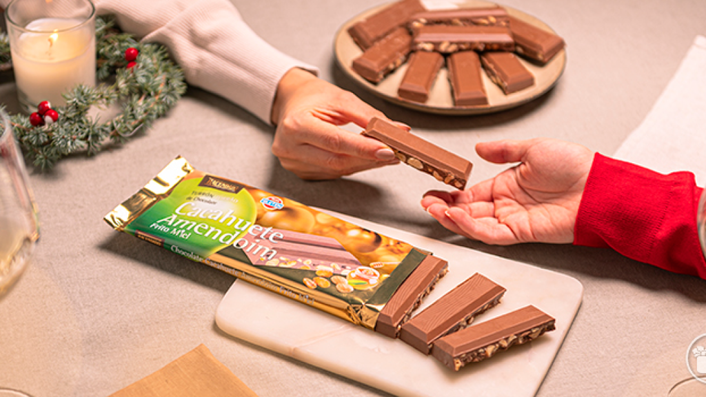 Turrón de cacahuete con miel de Mercadona.