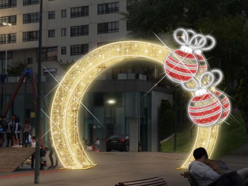 Proyecto de alumbrado navideño en A Coruña