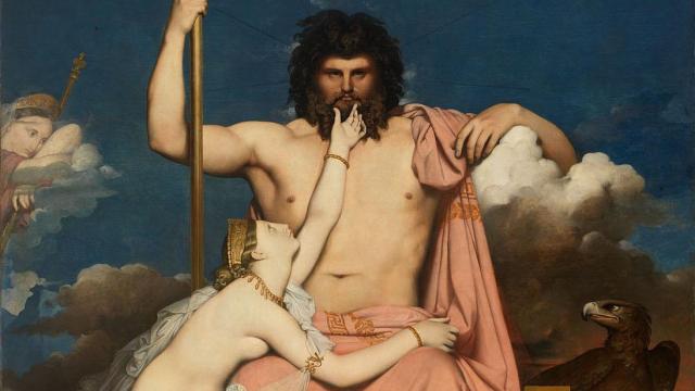 'Júpiter y Tetis', de Dominique Ingres, que representa una de las escenas más representativas del primer canto de la 'Ilíada'.