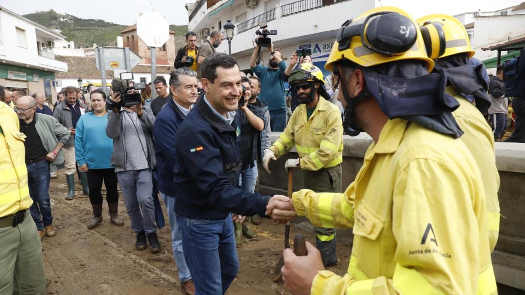 El presidente de la Junta, Juanma Moreno, en Málaga.