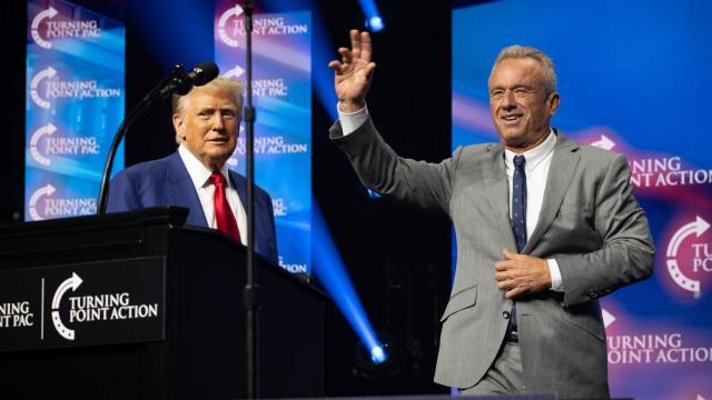 Donald Trump y Robert Kennedy Jr. , durante un acto de la campaña electoral de Trump.