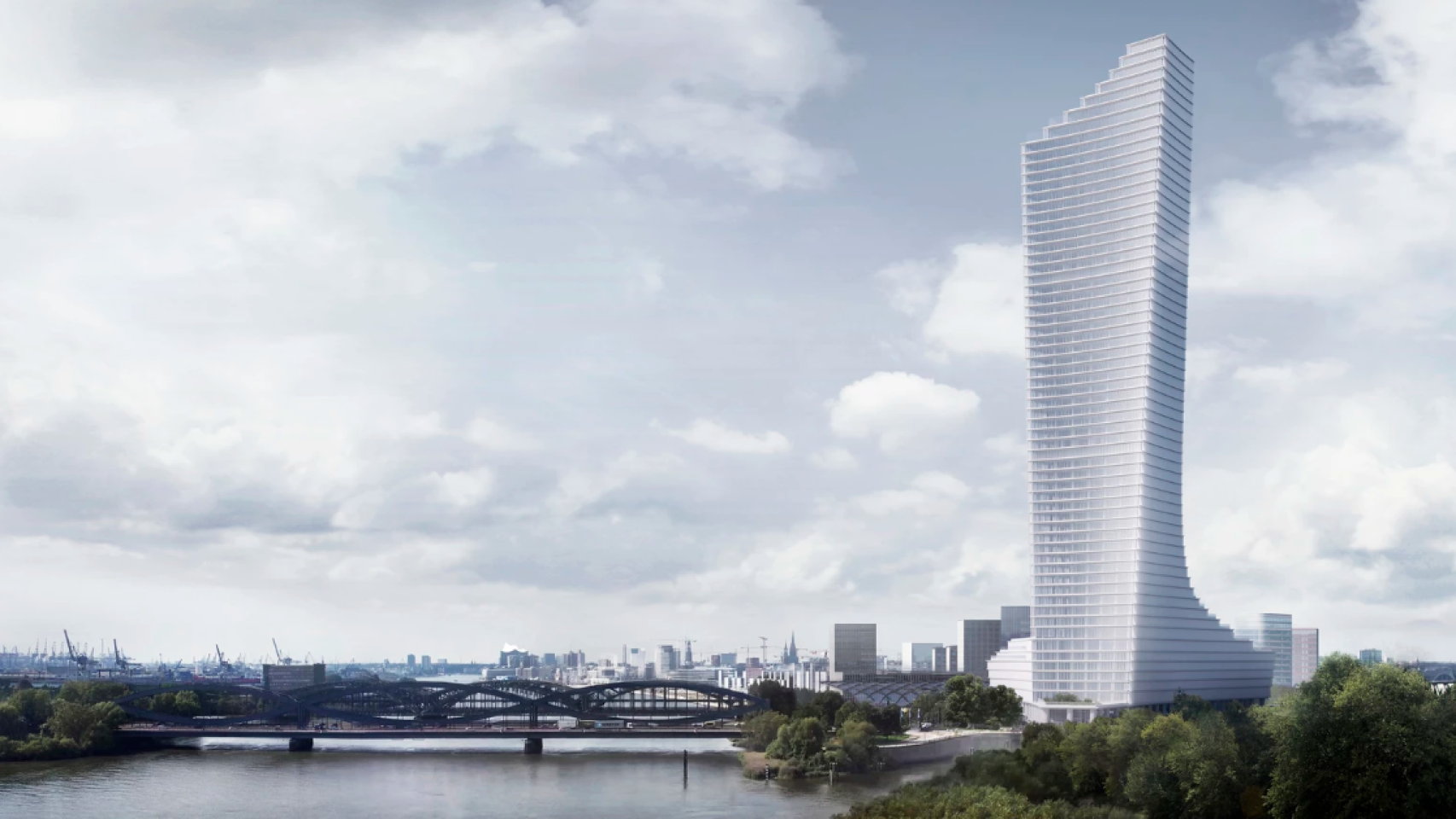 Infografía de Elbtower, en Hamburgo, proyecto ganado por Chipperfield.