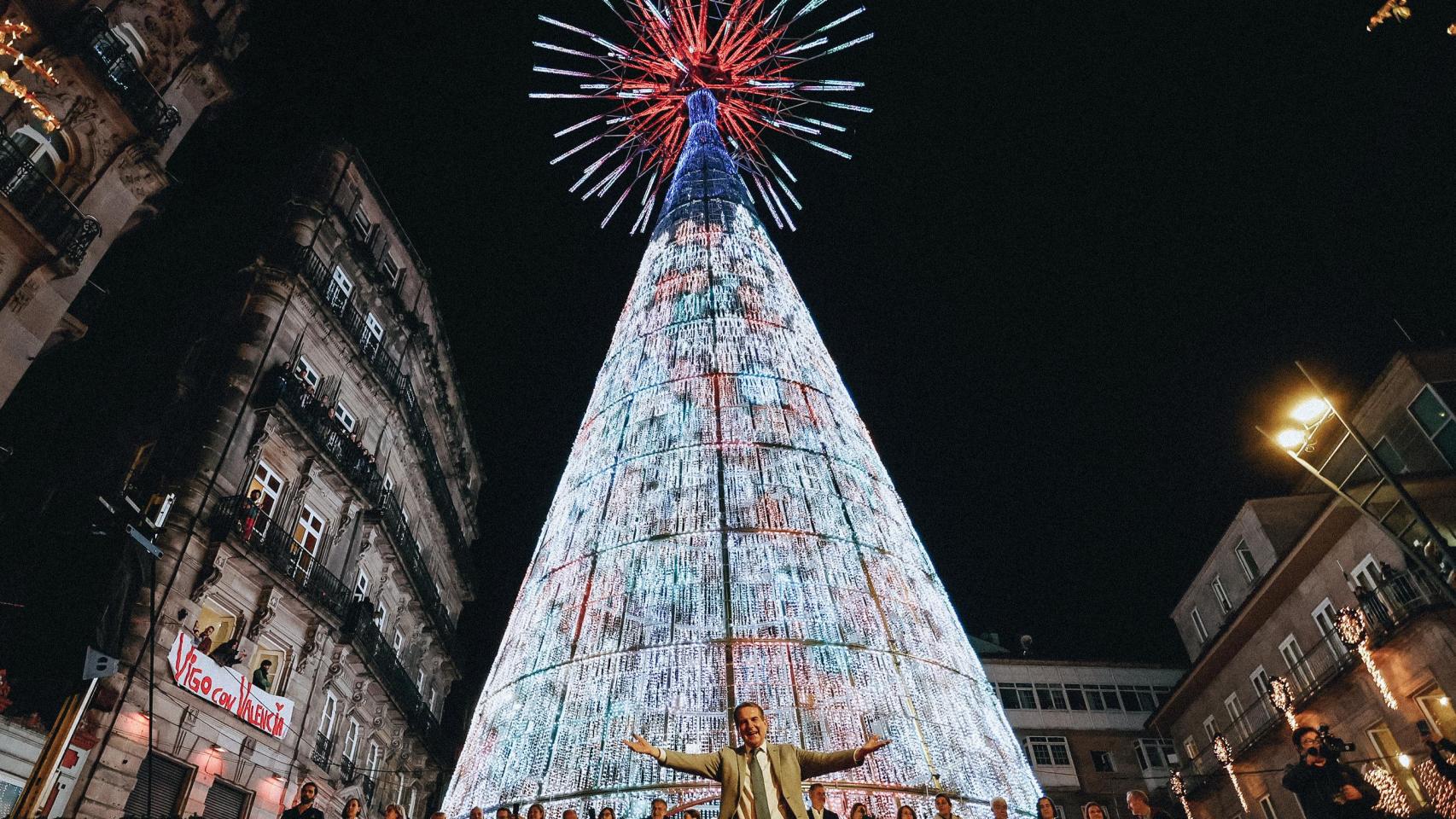 Encendido de las luces de Navidad de Vigo.