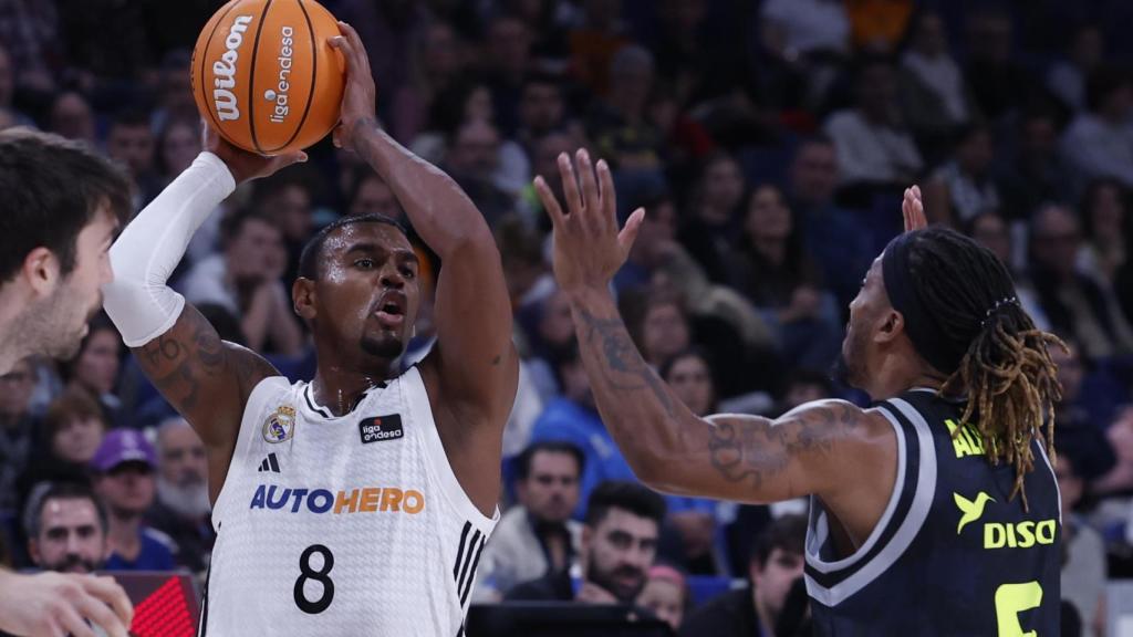 Rathan-Mayes, durante un partido del Real Madrid de baloncesto