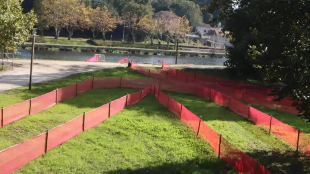 Vallas del Campeonato de Europa de ciclocross de Pontevedra.