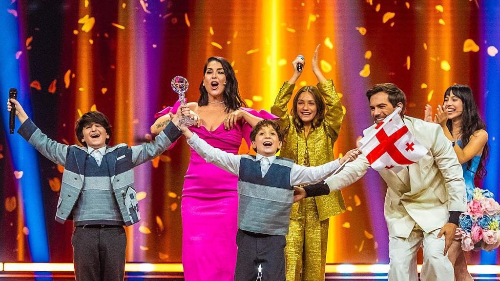 Georgia celebra su victoria en Eurovisión Junior 2024