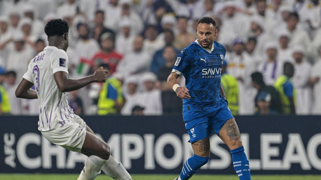 Neymar, durante un partido con el Al Hilal saudí