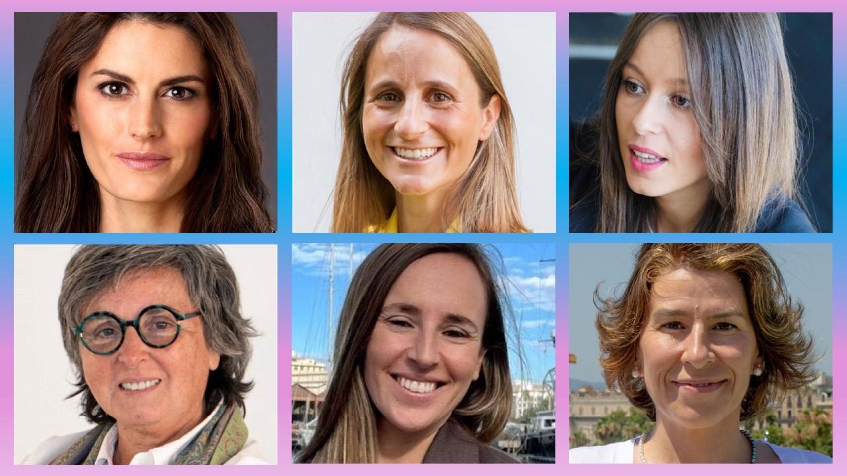 De izquierda a derecha: Rebeca Minguela, CEO de Clarity; Lupina Iturriaga, fundadora de Fintonic; Yaiza Canosa, CEO de GOI;  Elena Yorda, CEO de Rikki; Maria Luke, CEO de Uelz y Ana Zamora, CEO de Vitaance.