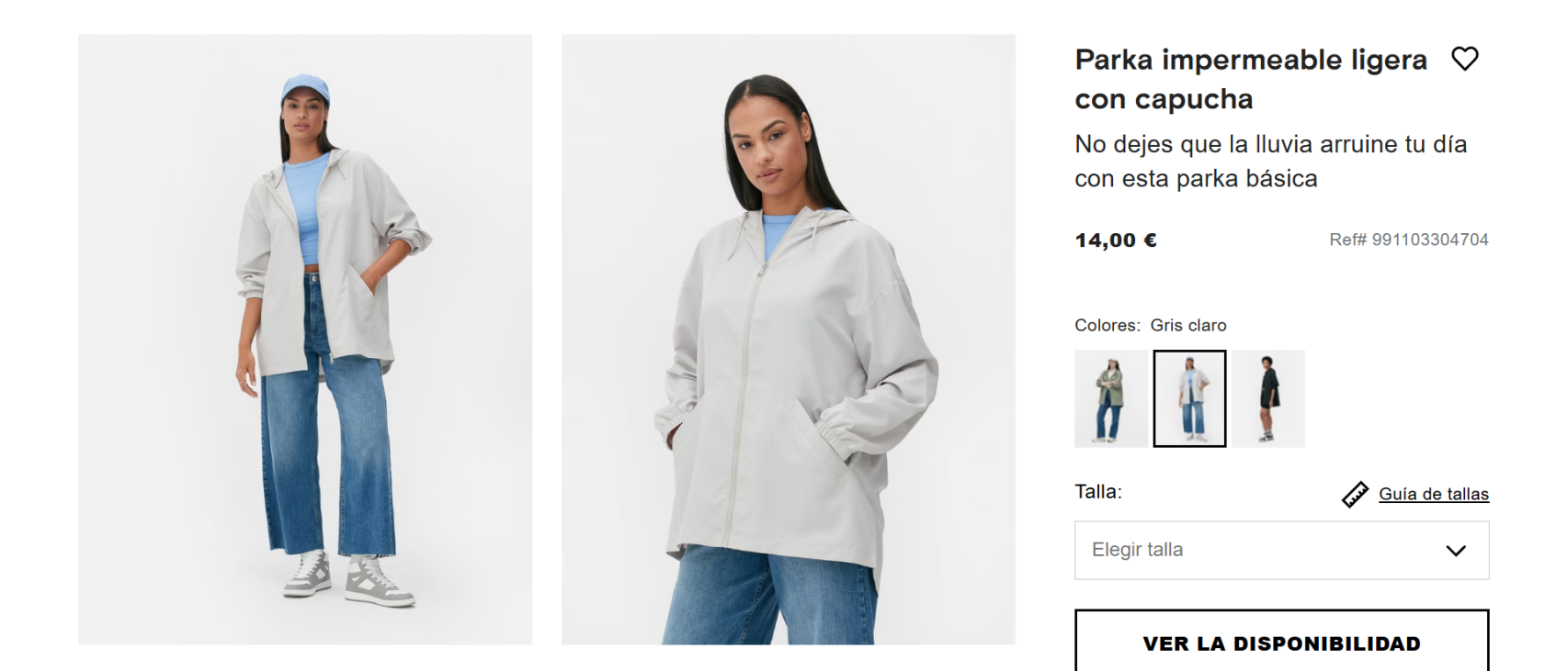 Parka impermeable de Primark.