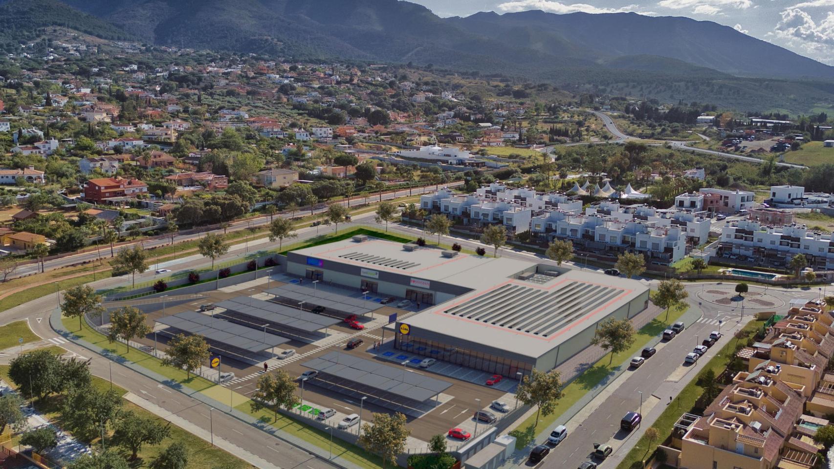 Infografía del nuevo centro comercial en Taralpe.