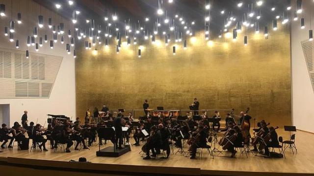 Concierto de la Orquesta Sinfónica del Conservatorio José Tomás en la sala sinfónica del ADDA.