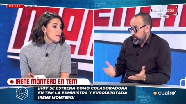 Irene Montero en su estreno en 'Todo es mentira' en Cuatro.