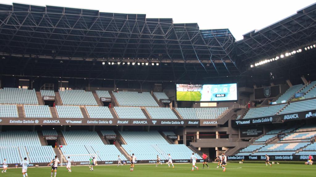 El aspecto de Balaídos, en un partido entre el filial del Celta de Vigo y Unionistas de Salamanca.