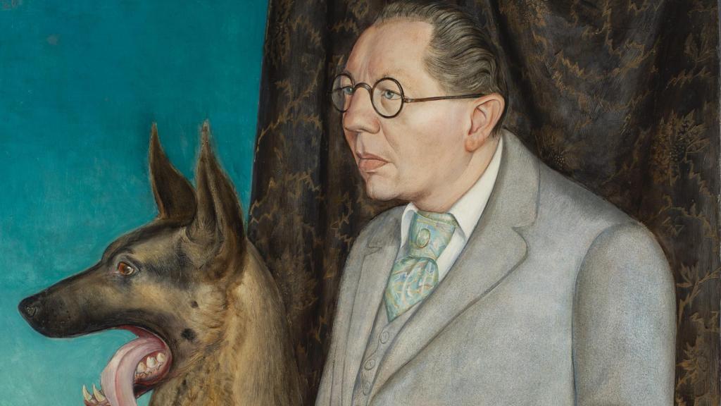 Otto Dix: 'Hugo Erfurth con perro, 1926: Foto: Museo Thyssen-Bornevisza