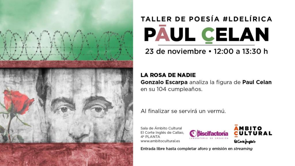 La poesía de Paul Celan, a fondo en el taller #LdeLírica de Ámbito Cultural