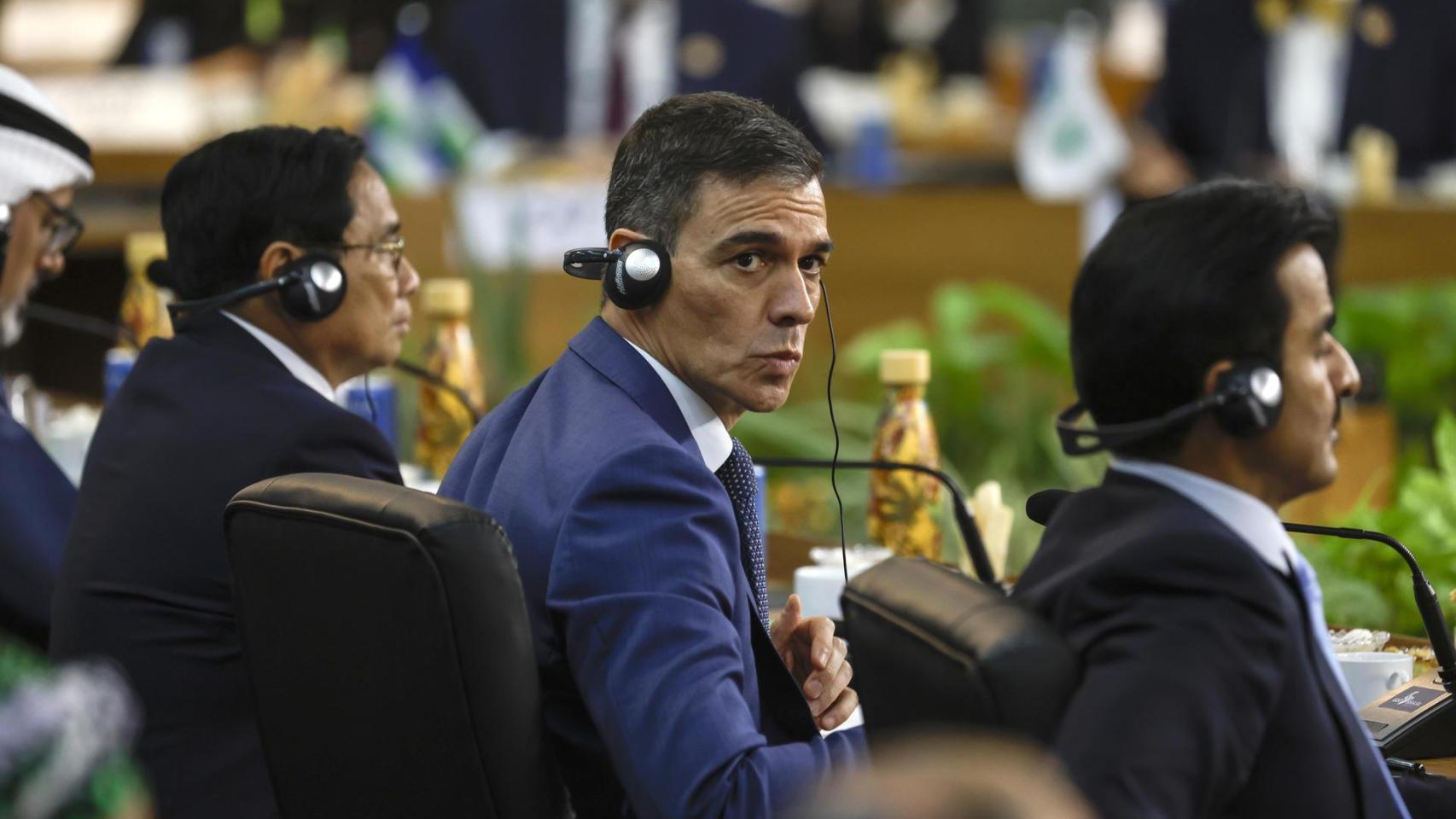 El presidente del Gobierno español, Pedro Sánchez, participa en la cumbre de G20 este lunes en Rio de Janeiro (Brasil).