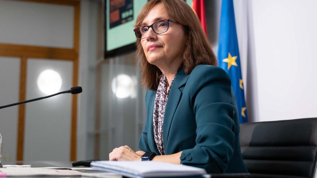 La directora del IAM, María Antoñanzas, en la presentación de la campaña por el 25N