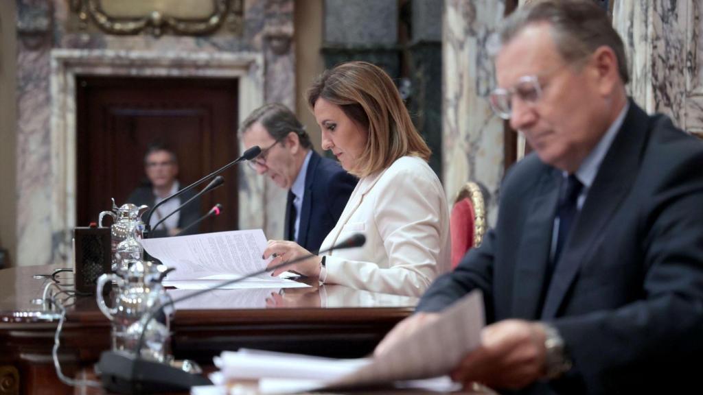 María José Catalá durante el Pleno. EE