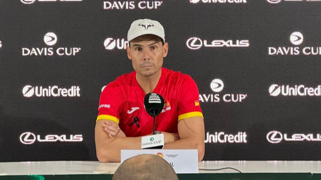 Rafa Nadal, en la sala de prensa de la Copa Davis