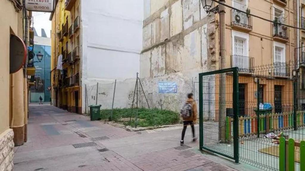 Un solar en el el barrio del Gancho, en una imagen de archivo.