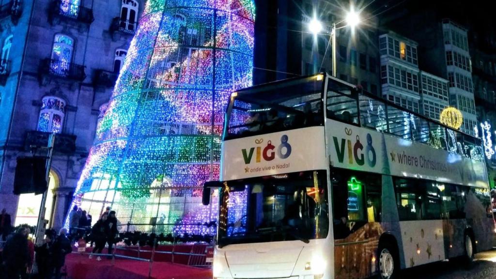 El Nadal Bus ofrece un viaje extraordinario para disfrutar de las luces de Navidad de Vigo