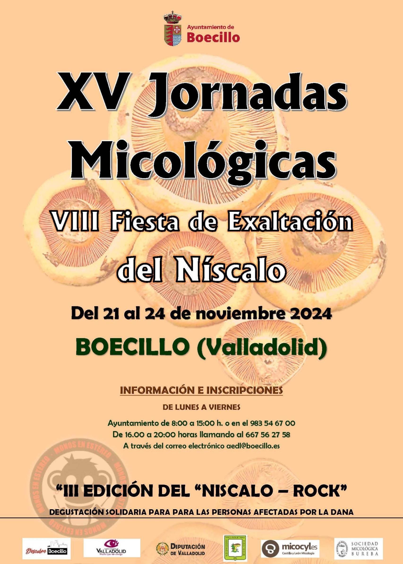 Cartel XV Jornadas Micológicas de Boecillo