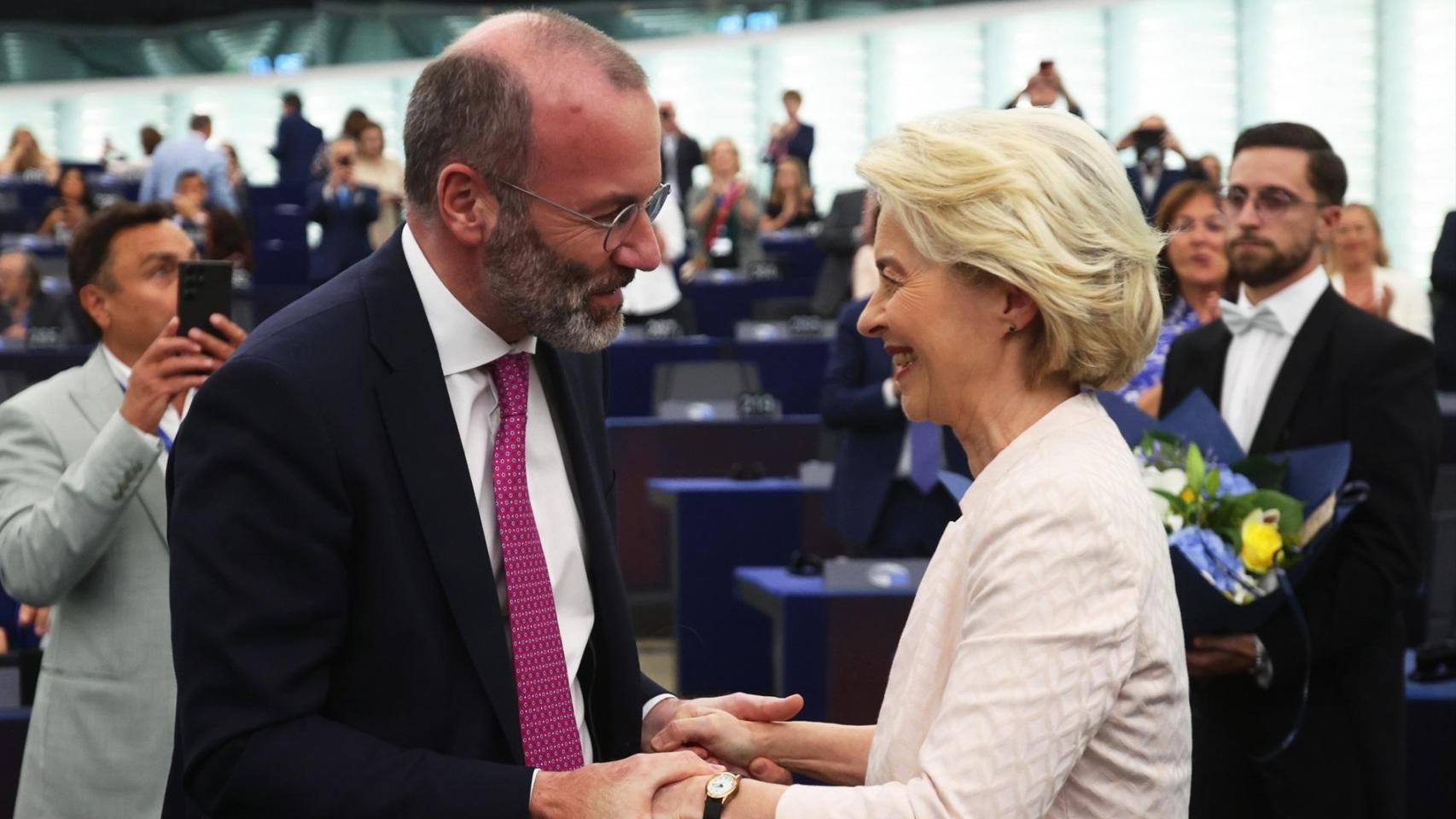 Manfred Weber y Ursula von der Leyen.