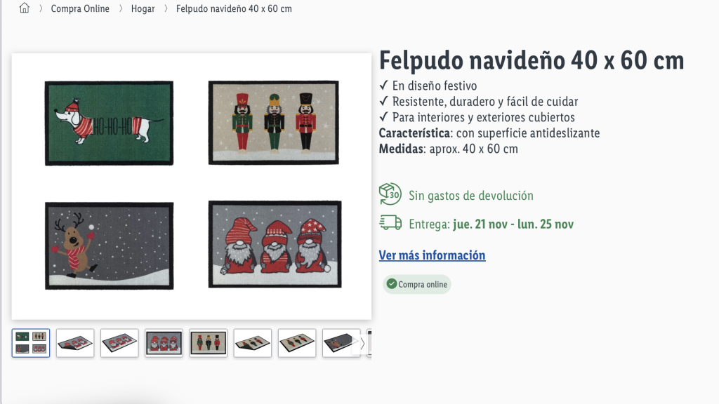 Felpudo navideño.