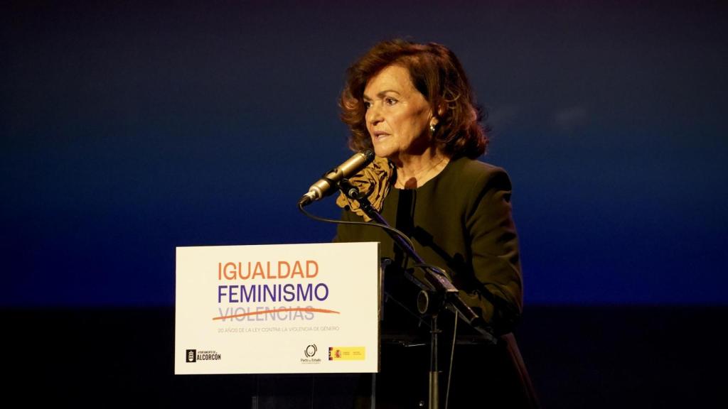 Carmen Calvo en su discurso de apertura.